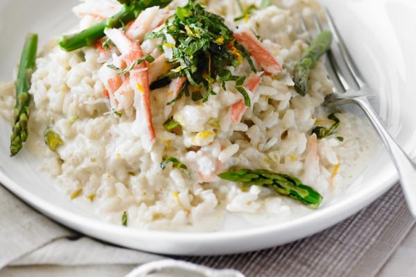 asparagus and crab risotto
