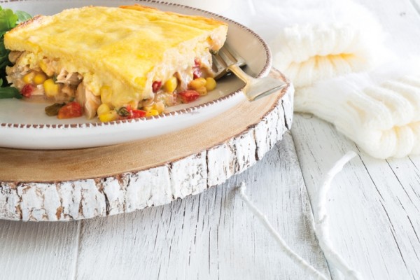 comforting chicken tamale pie