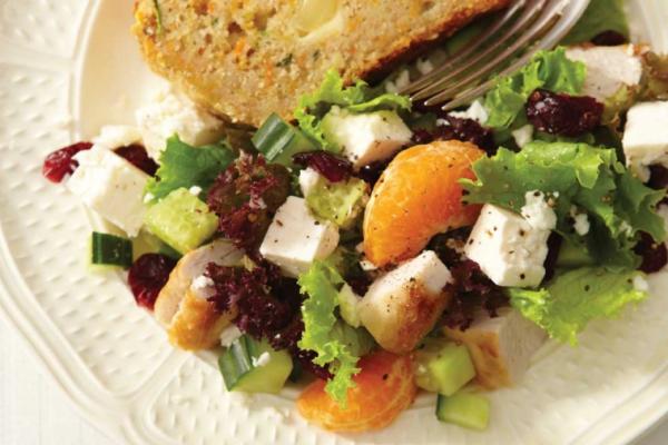 cranberry turkey salad with feta