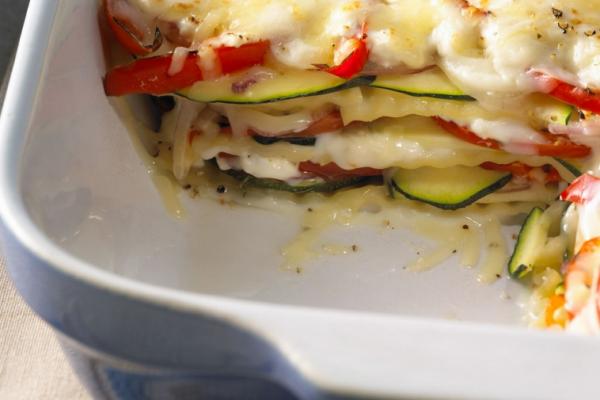 creamy three cheese vegetable lasagna cooking club size