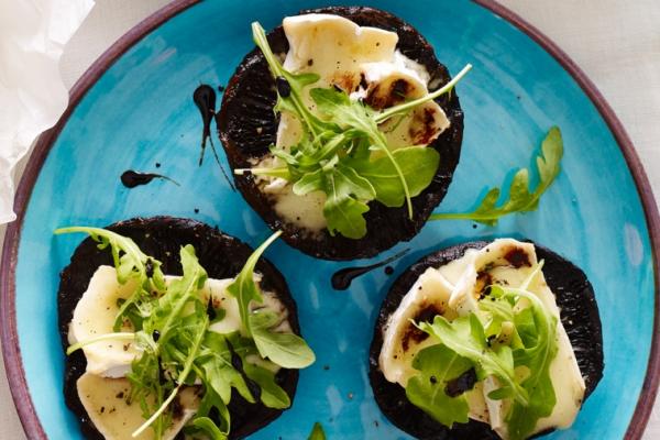 grilled portobello with canadian brie