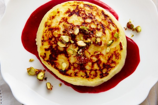 grilling cheese with cranberry pistachios