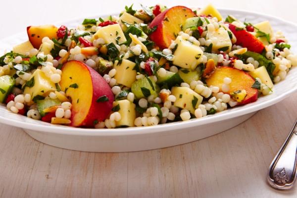 israeli couscous and emmental salad