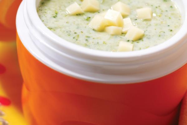 mean green broccoli soup with cheddar