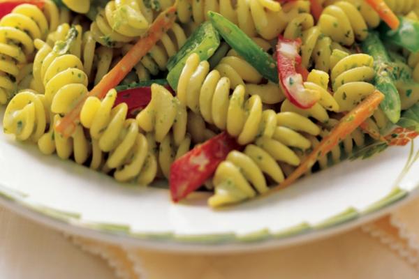 pasta salad with creamy herb dressing