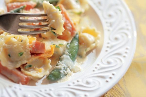 super fast tortellini with vegetables
