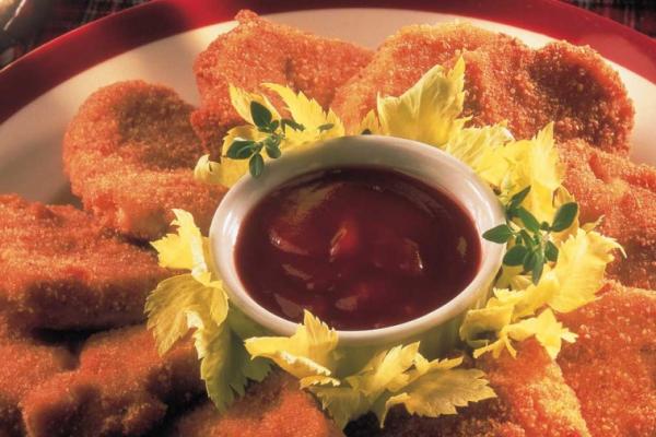 turkey croquettes with honey barbecue sauce