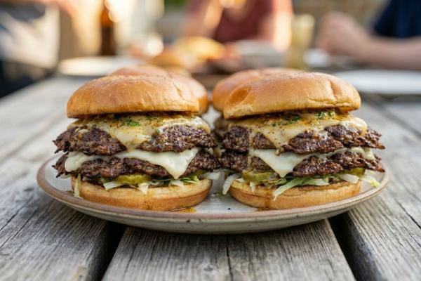 Cowboy Butter Smash Burgers with Aged Canadian Cheddar