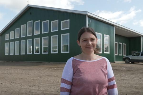 Karen on farm