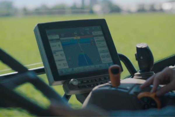 Screen view of a smart tractor