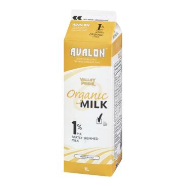 Valley Pride Organic Partly Skimmed Milk 1% M.F. 1L