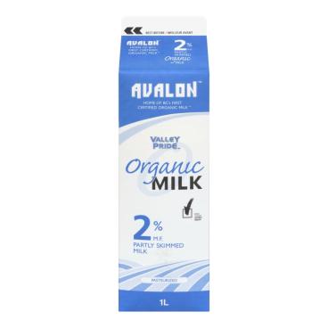 Valley Pride Organic Partly Skimmed Milk 2% M.F. 1L