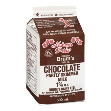 Brum's Dairy Partly Skimmed Chocolate Milk 1% M.F. 473ml
