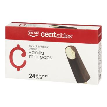CO-OP Centsibles Mini Vanilla Flavoured Ice Milk Bars 24x50ml