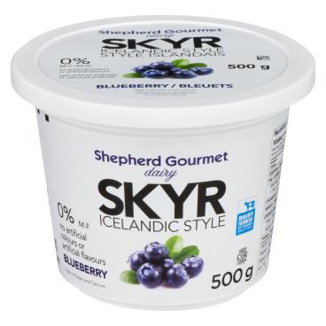 Shepherd Gourmet Dairy Skyr Icelandic Style Blueberry Yogurt 0% M.F. 500g