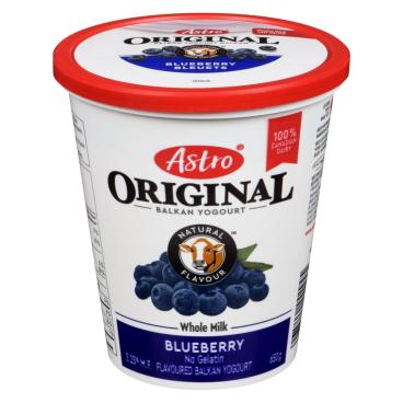 Astro Blueberry Balkan Yogourt 3.25% M.F. 650g