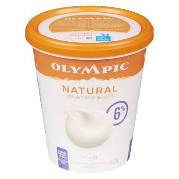 Olympic Natural Plain Yogurt 6% M.F. 650g