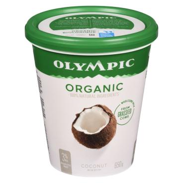 Olympic Organic Coconut Balkan Style Yogurt 3% M.F. 650g