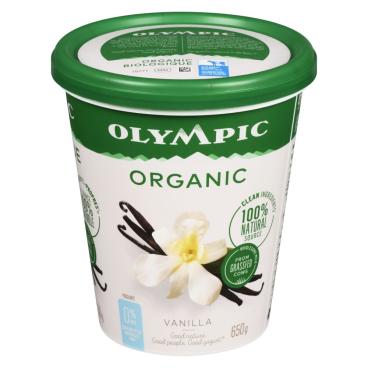 Olympic Organic Vanilla Balkan Style Yogurt 0% M.F. 650g