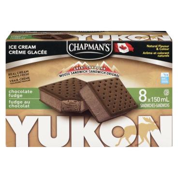 Chapman's Moose Sandwich Chocolate Fudge Ice Cream Sandwiches 8x150ml