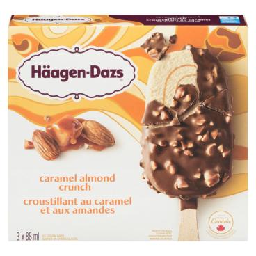 Häagen-Dazs Caramel Almond Crunch Ice Cream Bars 3x88ml | Canadian