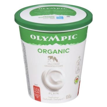 Olympic Organic Plain Balkan-Style Yogurt 3.5% M.F. 650g