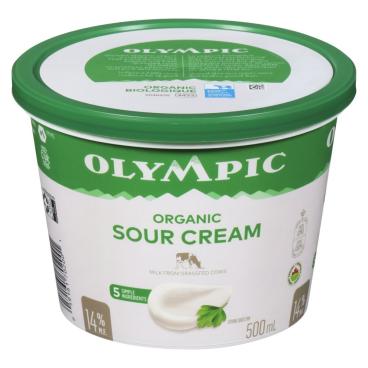 Olympic Organic Grass Fed Sour Cream 14% M.F. 500ml