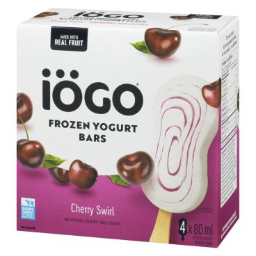 Iögo Cherry Vanilla Swirl Yogurt Bars 4x80ml