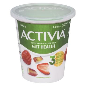 Activia Strawberry-Rhubarb Probiotic Yogurt 650g