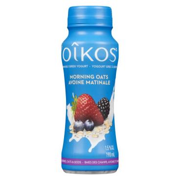 Oîkos Morning Oats Field Berries, Oats & Seeds Drinkable Greek Yogurt 1.5% M.F. 190ml