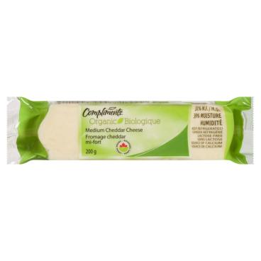 Compliments Organic Organic Medium Cheddar 200g