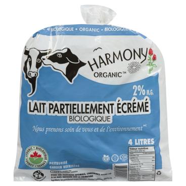 Harmony Organic Organic Partly Skimmed Milk 2% M.F. 4L