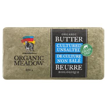Organic Meadow Organic Cultured Unsalted Butter 250g
