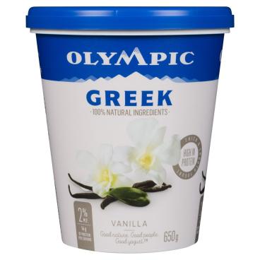 Olympic Vanilla Greek Yogurt 2% M.F. 650g