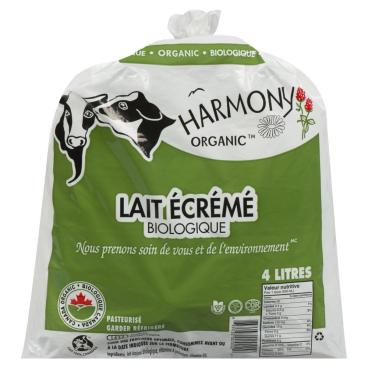 Harmony Organic Organic Skim Milk 0% M.F. 4L