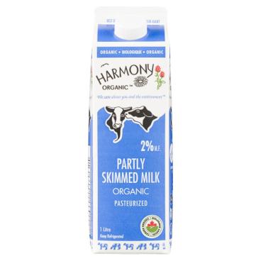 Harmony Organic Organic Partly Skimmed Milk 2% M.F. 1L
