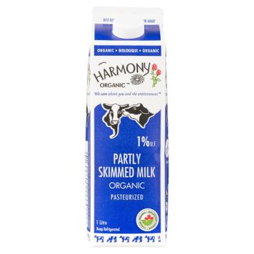 Harmony Organic Organic Partly Skimmed Milk 1% M.F. 1L