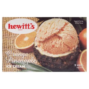 Hewitt's Dairy Orange Pineapple Ice Cream 2L