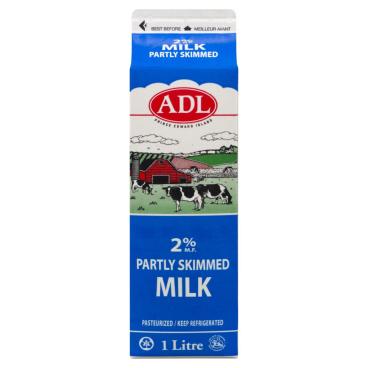 ADL Partly Skimmed Milk 2% M.F. 1L