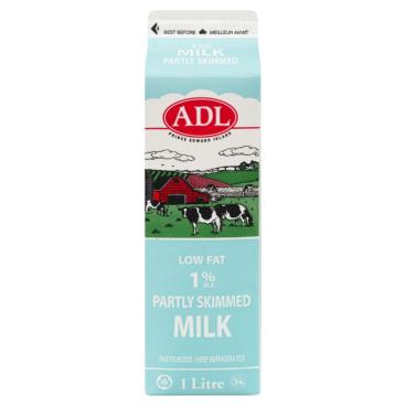 ADL Partly Skimmed Milk 1% M.F. 1L