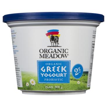 Organic Meadow Organic Plain Probiotic Greek Yogourt 2% M.F. 500g