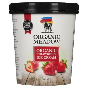 Organic Meadow Organic Strawberry Ice Cream 946ml