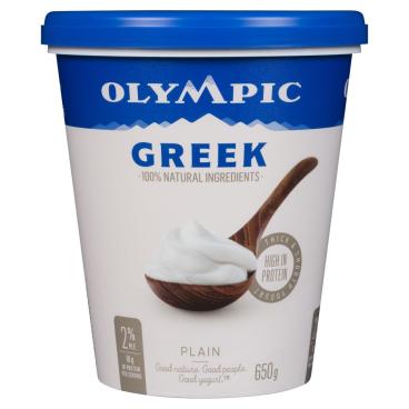 Olympic Plain Greek Yogurt 2% M.F. 650g