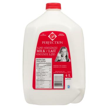 Perfection Homogenized Milk 3.25% M.F. 4L