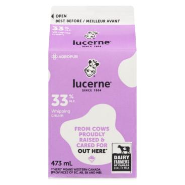 Lucerne Whipping Cream 33% M.F. 473ml