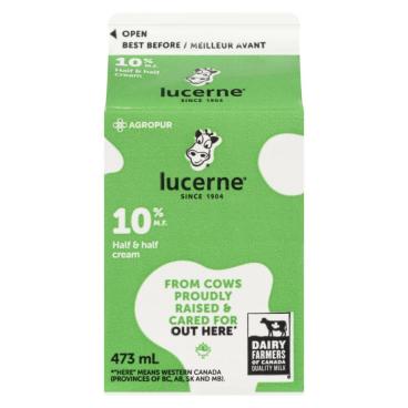 Lucerne Half & Half Cream 10% M.F. 473ml