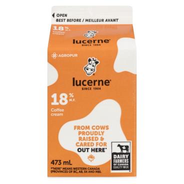 Lucerne Coffee Cream 18% M.F. 473ml