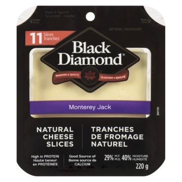 Black Diamond Sliced Monterey Jack 220g