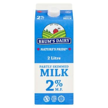 Brum's Dairy Partly Skimmed Milk 2% M.F. 2L