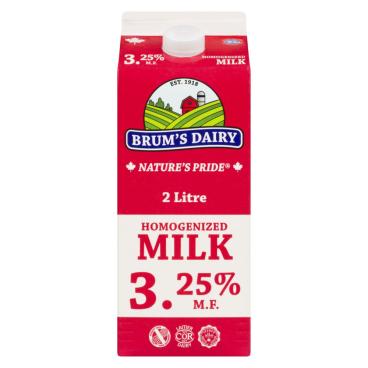 Brum's Dairy Homogenized Milk 3.25% M.F. 2L
